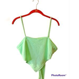 Cute Shaci Mint Crop Top Scarf Design NWT Size 1XL - Beachy, Causal, Vacation
